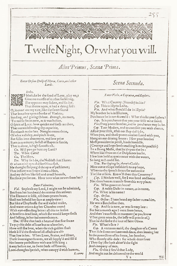 File:First Folio- Twelfth Night, or What You Will, p. 17