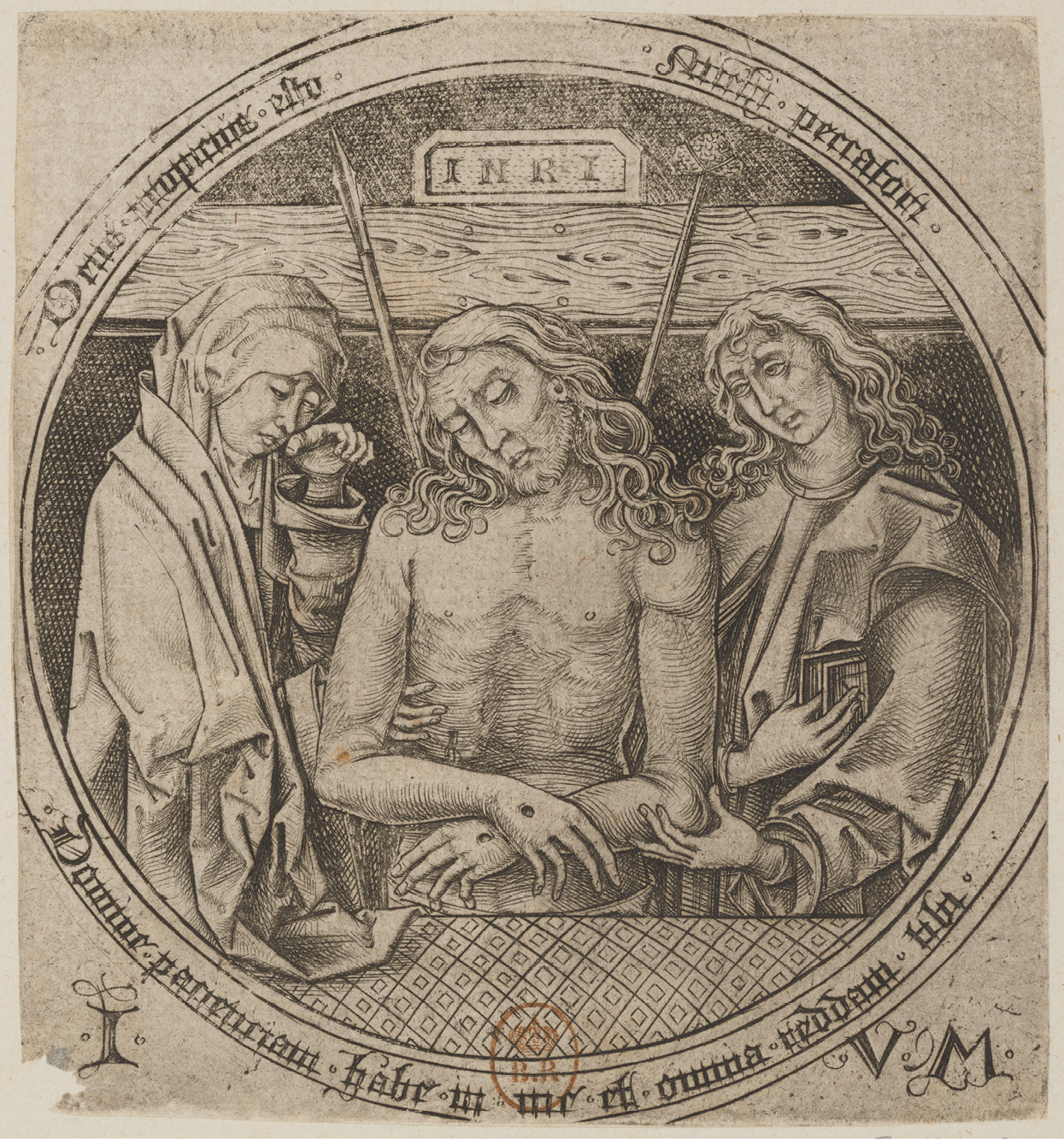 Fig. 63  Israhel van Meckenem, Christ as Man of Sorrows, engraving. Paris, BnF, Département des Estampes, Ea48Res. Published with kind permission from the Bibliothèque nationale de France.
