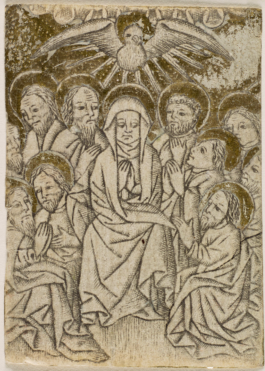 Fig. 68  Pentecost, gilt engraving, formerly pasted to fol. cccc xcvii of the beghards’ book of hours? Paris, Louvre, Rothschild 54. Paris, musée du Louvre, collection Rothschild Photo (C) RMN-Grand Palais (musée du Louvre)/Tony Querrec.