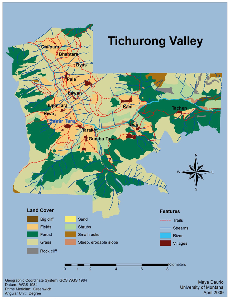 Fig. 4.1.  Tichurong Valley. Map provided by the author, CC BY.