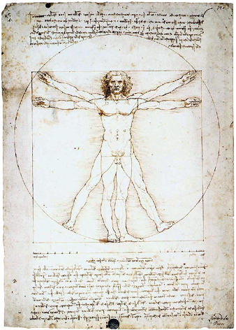 Leonardo da Vinci, Vitruvian Man, ca.1485–1490.