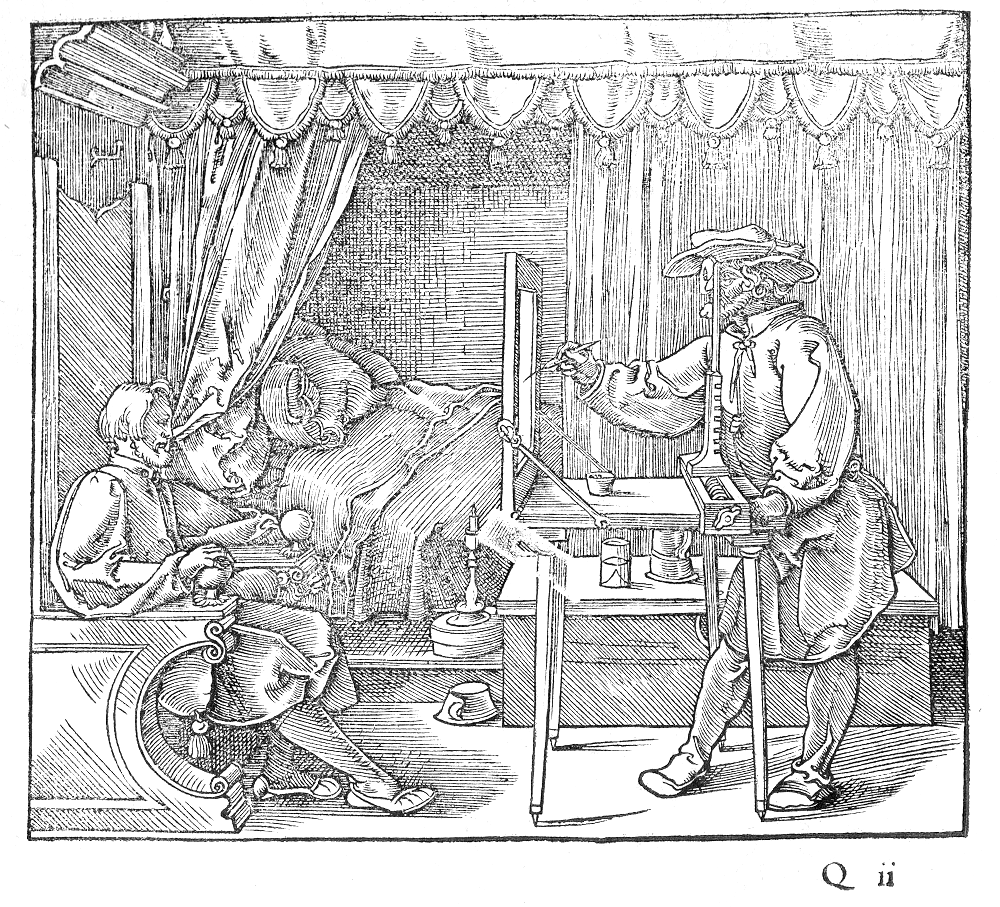 Perspective drawing—From Albrecht Dürer’s Institutiones Geometricae (1532) http://www.cbi.umn.edu/hostedpublications/Tomash/ Courtesy of the Erwin Tomash Library.