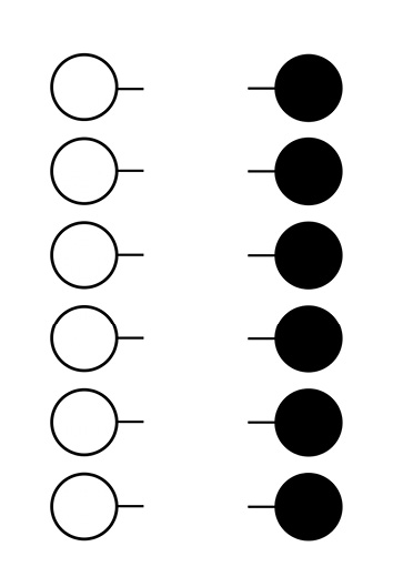 Longways formation, with men and women in opposite lines.