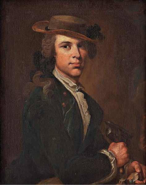 Painting by Olof Arenius. Portrait of Daniel Tilas (1750).