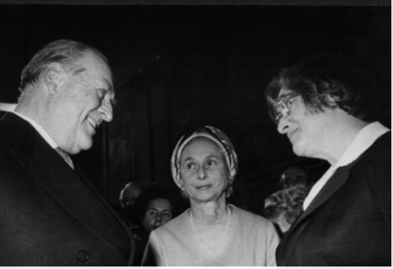 King Olav V, M. Olsuf’eva and E. Bonnėr at the Nobel Prize ceremony, December 1975. Courtesy of Elena Bonnėr’s heirs. © NTS