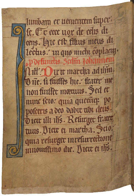 A folio from the first campaign of work in the original manuscript. Utrecht, UB, Ms. 1590, fol. 98v.