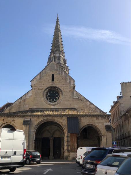 The location in front of St. Philibert’s Church in Dijon, where the city’s Mayor pronounced his oath until the French Revolution—a site now transformed.