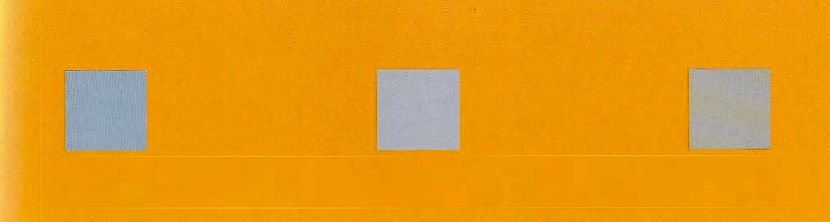 A color theory diagram from Johannes Itten’s book ‘The Elements of Color’ showing different squares of color combinations with a grey square in the center of each, illustrating color contrast and harmony.”,