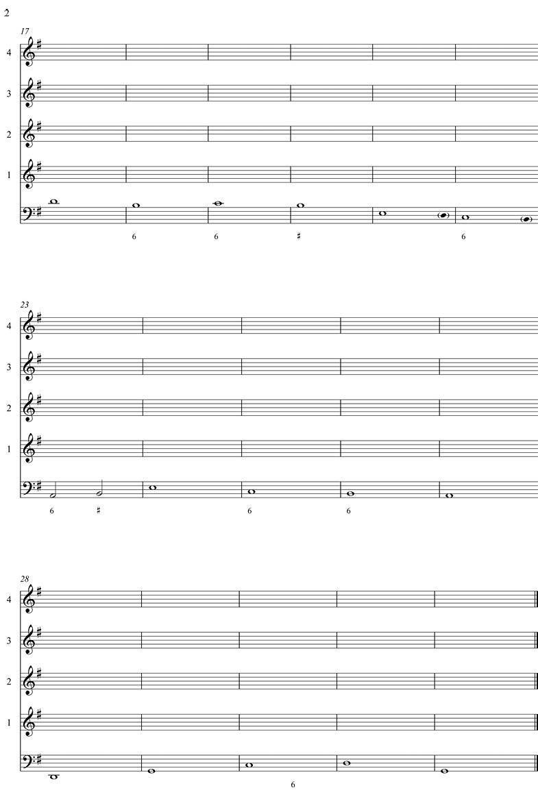A musical exercise in music notation