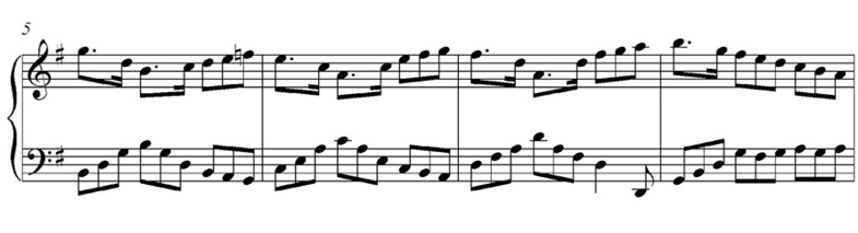 Musical notation of Bach’s Goldberg variation