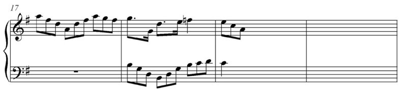 Musical notation of Bach’s Goldberg variation