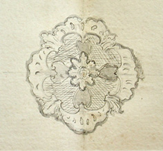 Détails du plafond de la Comédie de Clermont, Berinzago, 1759. Arch. dép. Puy-de-Dôme, 3 E 113 115.