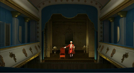 Intérieur de la Comédie depuis les premières loges. Cabinet d’architecture Panthéon & 3D Studio EDA, 2011.